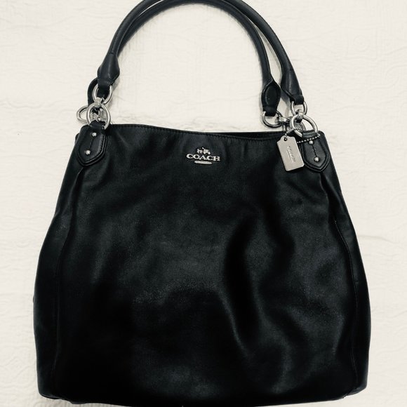 COACH Leather Shoulder Bag Black - Picture 4 of 8